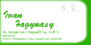 ivan hagymasy business card